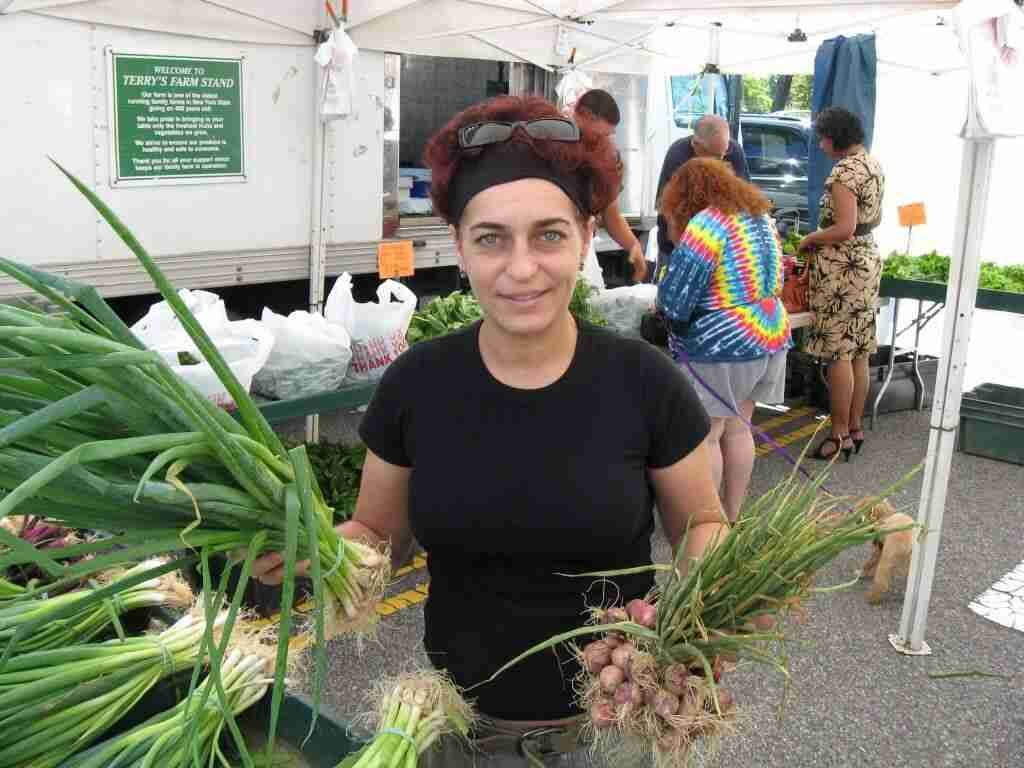 Chef at a farmers market