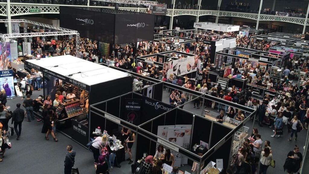 Overhead view of a health festival